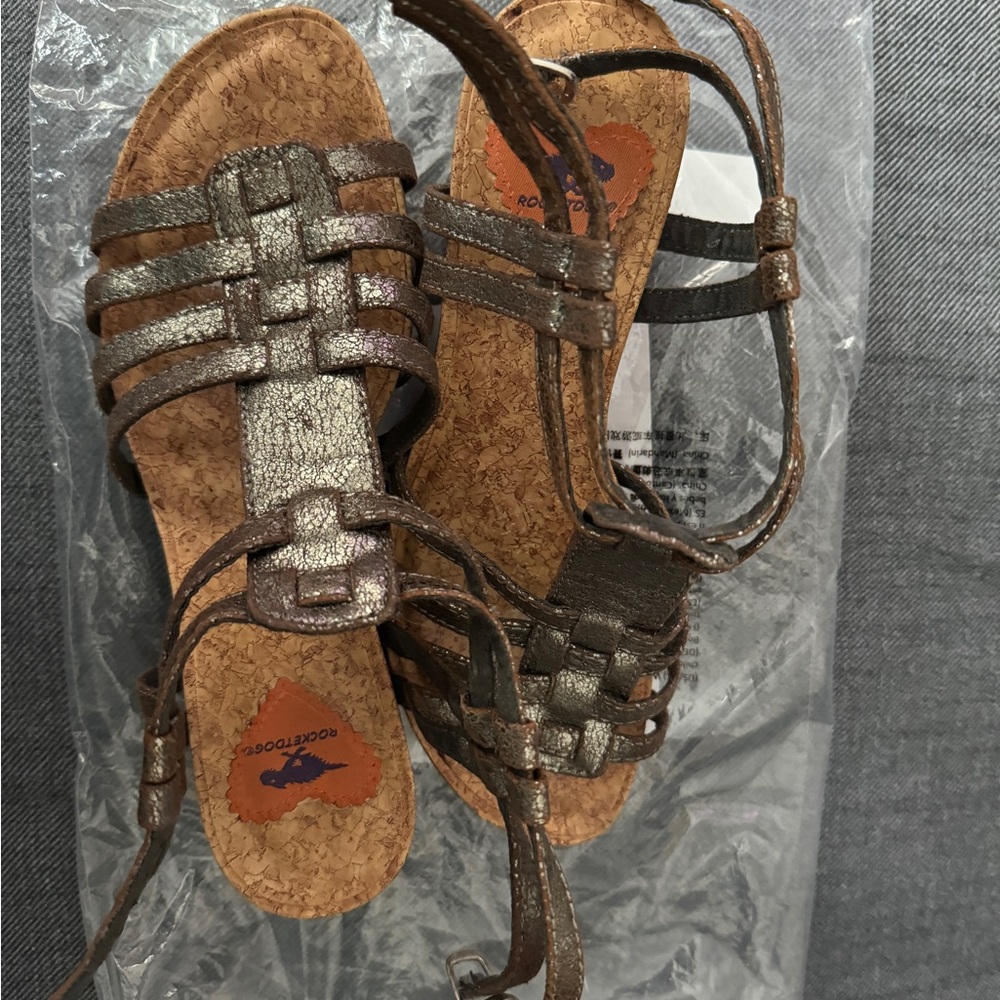 Rocket Dog capri wedge sandals in Pewter